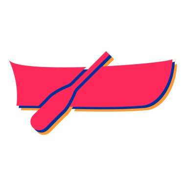 Bir tekne simgesinin vektör illüstrasyonu