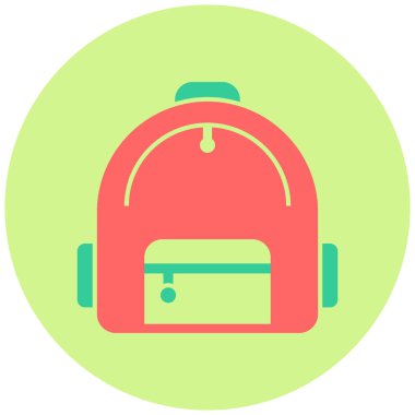 Sırt çantası. Web simgesi basit illüstrasyon