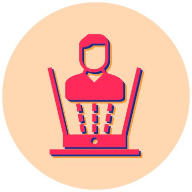 İnternetten alışveriş. Basit resimleme