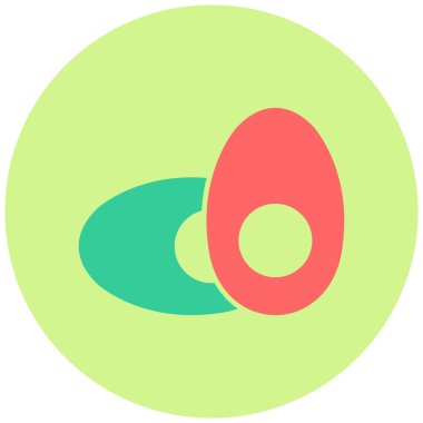 Yumurtalar. Web simgesi basit illüstrasyon