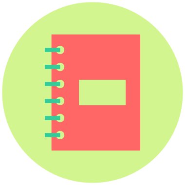 Not defteri simgesi, vektör illüstrasyonu