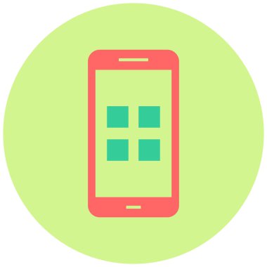 Cep telefonu. Web simgesi basit tasarım