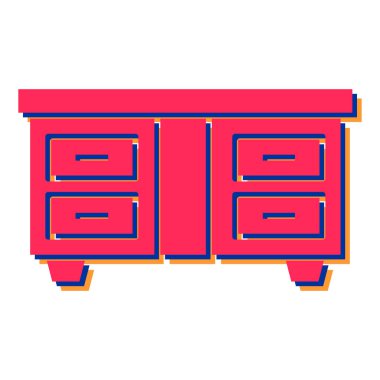 Modern masa simgesinin vektör illüstrasyonu