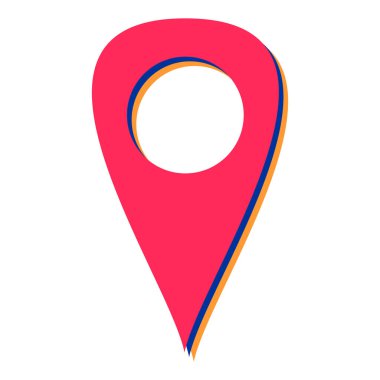 konum pin simgesi vektör illüstrasyonu