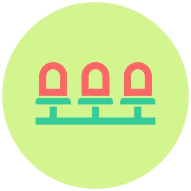 Oturuyorum. Web simgesi basit illüstrasyon