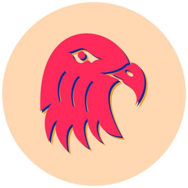 Kartal. Web simgesi basit illüstrasyon