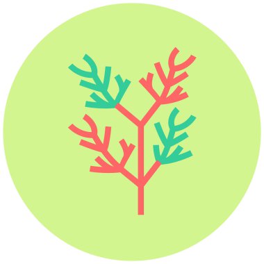 Dereotu. Web simgesi basit illüstrasyon