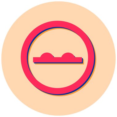 Yol tabelası. Web simgesi basit illüstrasyon