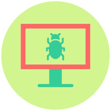 Virüs. Web simgesi basit illüstrasyon