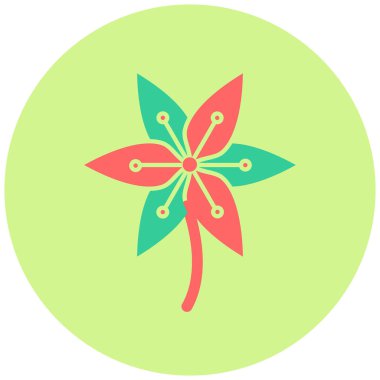 Zambak çiçeği. Web simgesi basit illüstrasyon