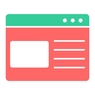 Tarayıcı. Web simgesi basit illüstrasyon