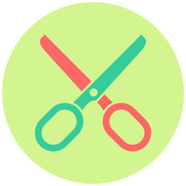 Makas. Web simgesi basit illüstrasyon