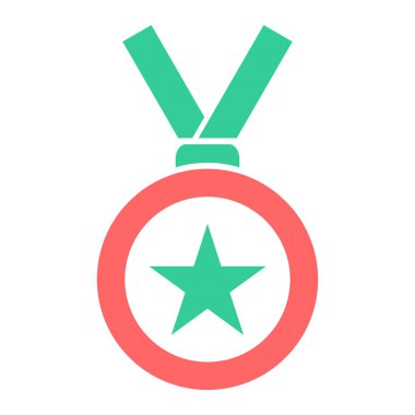 Madalya. Web simgesi basit illüstrasyon