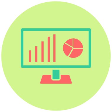 İstatistikler. Web simgesi basit illüstrasyon