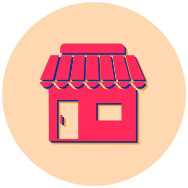 Dükkan. Web simgesi basit illüstrasyon