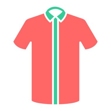 Gömlek ikonu. Web için kıyafet vektör sembolünün basit bir illüstrasyonu