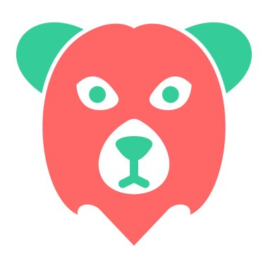 Ayı. Web simgesi basit illüstrasyon