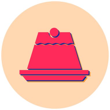 Kek. Web simgesi basit illüstrasyon