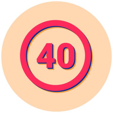 Yol tabelası. Web simgesi basit illüstrasyon