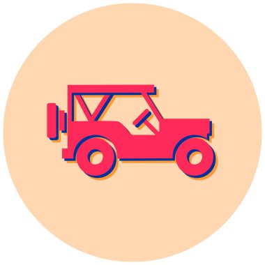 - Araba. Web simgesi basit illüstrasyon