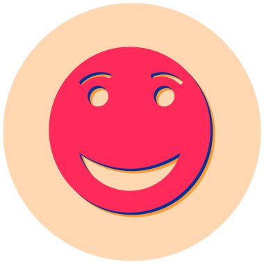 Gülümse. Web simgesi basit illüstrasyon