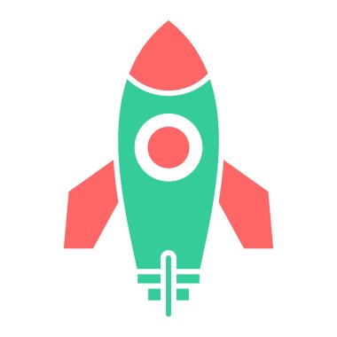 Roket ikonu. düz dizayn