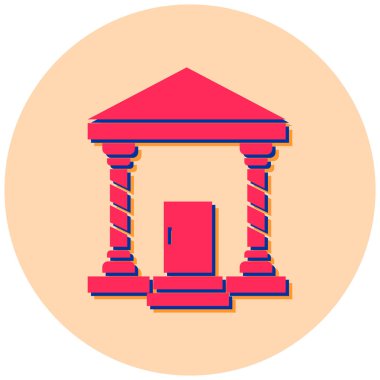 Mahkeme. Web simgesi basit tasarım