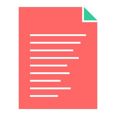 Belge. Web simgesi basit illüstrasyon