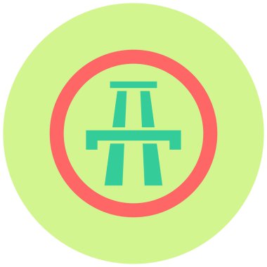 Otoyol simgesinin vektör illüstrasyonu