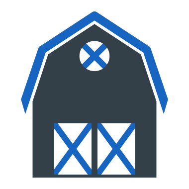 Ahır. Web simgesi basit illüstrasyon