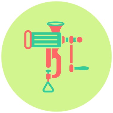 Et Öğütücü. Web simgesi basit illüstrasyon
