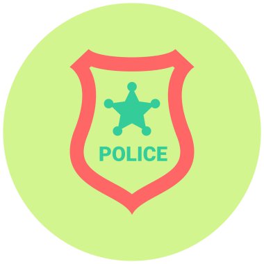 Polis Rozeti Modern simgesinin vektör çizimi 