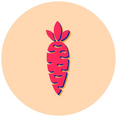 Havuç simgesi, vektör illüstrasyonu basit tasarım 