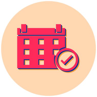 Takvim. Web simgesi basit illüstrasyon