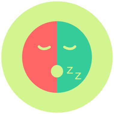 Uyuyan surat. Web simgesi vektör illüstrasyonu