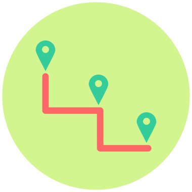 harita pin konumu düz biçim simgesi, vektör illüstrasyonu