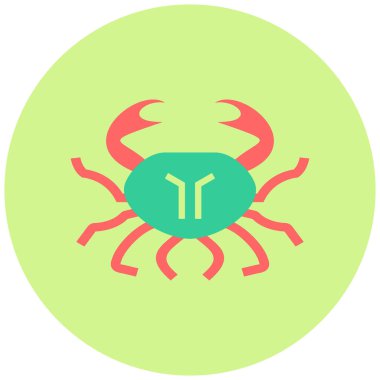 Yengeç. Web simgesi basit illüstrasyon