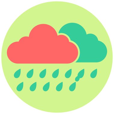 Yağmur. Web simgesi basit illüstrasyon