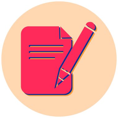 Kalem. Web simgesi basit illüstrasyon