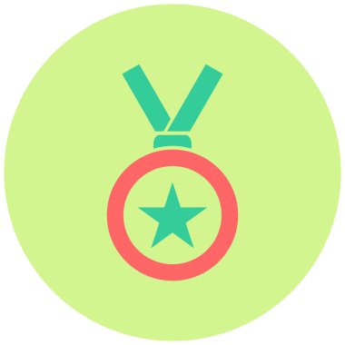 Madalya. Web simgesi basit illüstrasyon