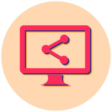 Bilgisayar. Web simgesi basit illüstrasyon