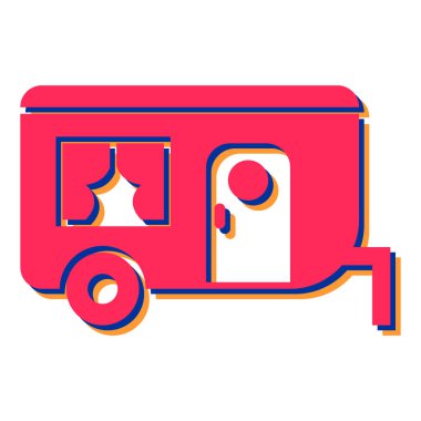 Bir araba simgesinin vektör illüstrasyonu