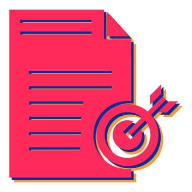 Belge. Web simgesi basit illüstrasyon