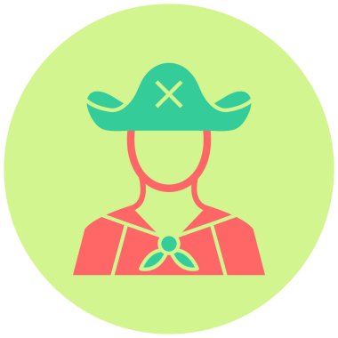 Şapkalı çiftçi, vektör illüstrasyonu