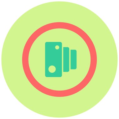 Hız Kamerası. Web simgesi basit illüstrasyon