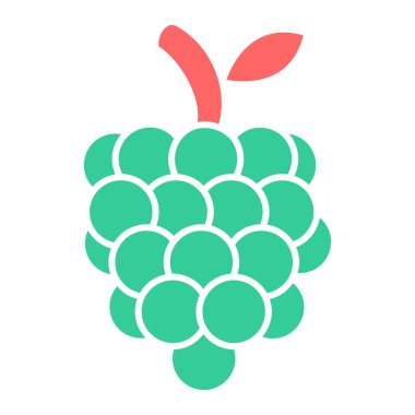 üzüm ikonu vektör illüstrasyonu