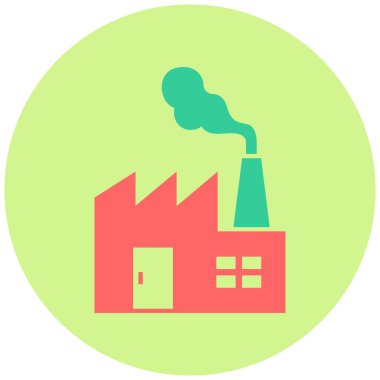 Fabrika. Web simgesi basit illüstrasyon