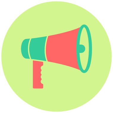 Megafon. Web simgesi basit illüstrasyon