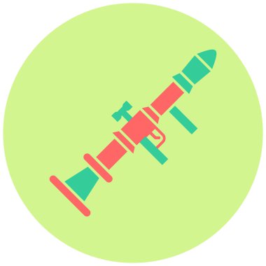 Roket. Web simgesi basit illüstrasyon 