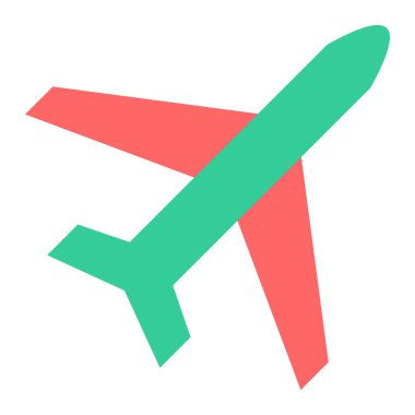 düzlem düz simgesi, vektör illüstrasyonu